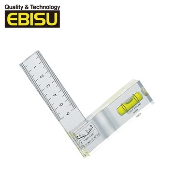 日本製 Ebisu 透明 直角定規 角尺 水平尺